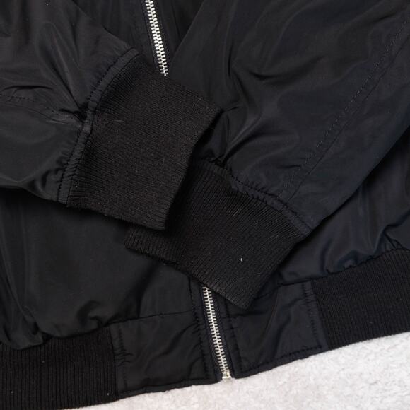 Old Navy Black Satin Insulated Bomber Jacket Mens Size XXL - Picture 12 of 13